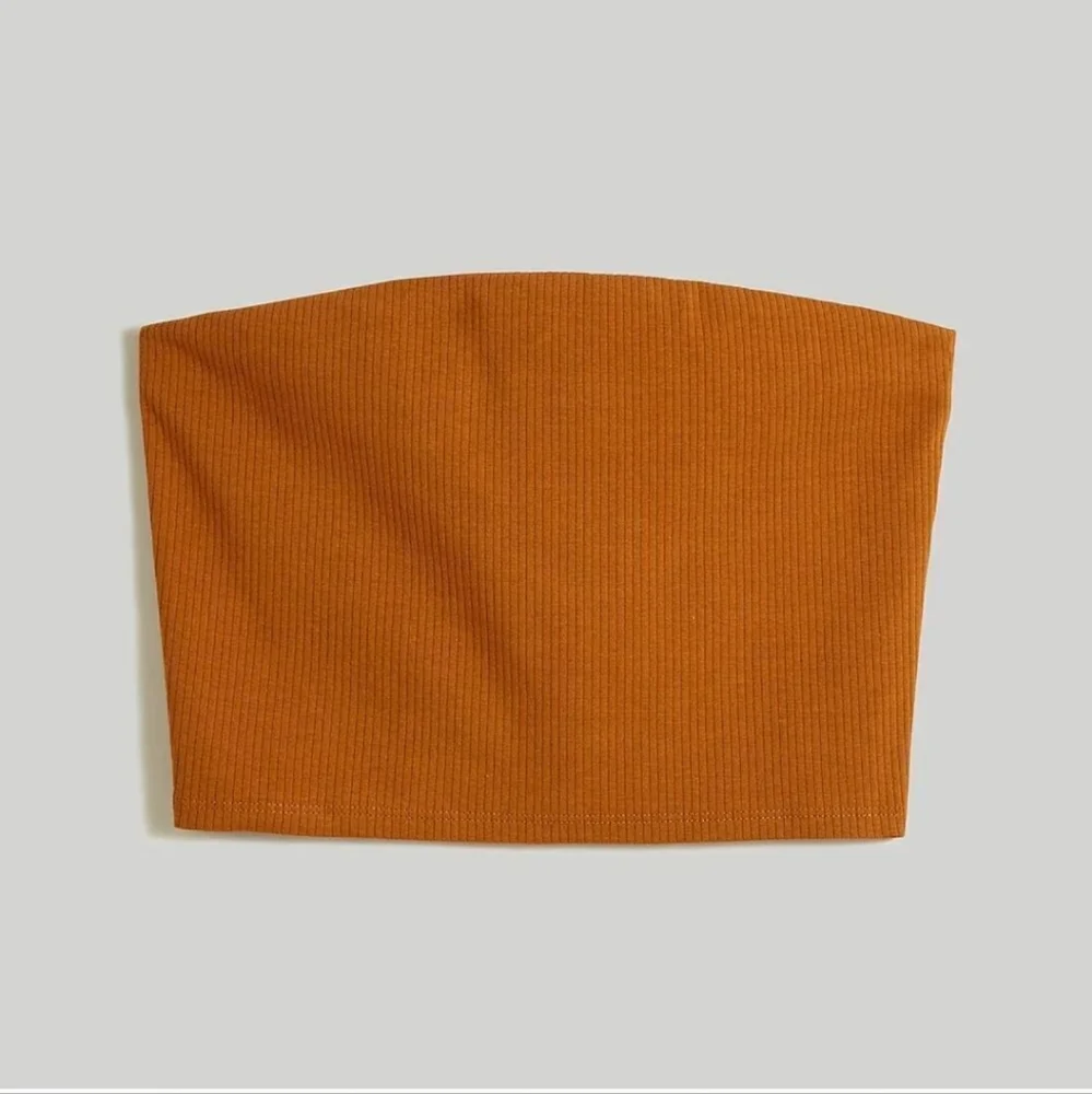 NWT Madewell Crop Tube Top in Sleekhold Warm coffee XS - Picture 4 of 10